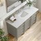 James Martin Vanities Brittany 60in Single Vanity, Urban Gray w/ 3 CM White Zeus Quartz Top 650-V60S-UGR-3WZ - alternate 3
